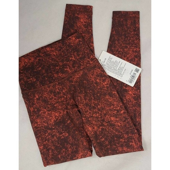 NWT Lululemon Wunder Train High Rise Tight 28" In Denim Wash Print Size 0 - Picture 5 of 12